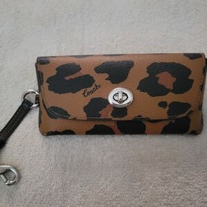 Coach Leopard Print Glasses Case